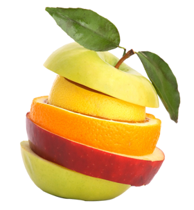 The slide fruits combine into 2 - gresko